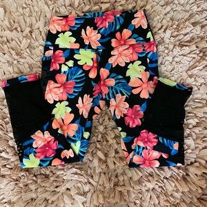 PINK Floral Leggings